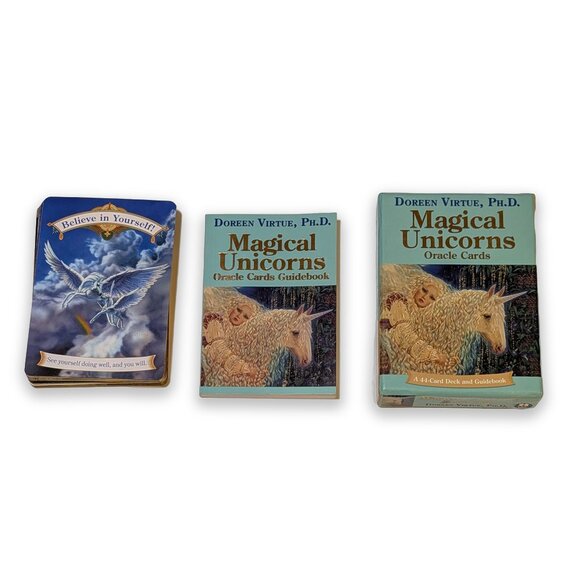 Magical Unicorn Oracle Cards by Doreen Virtue PhD (2005, Flash Cards, box set) - Picture 1 of 4